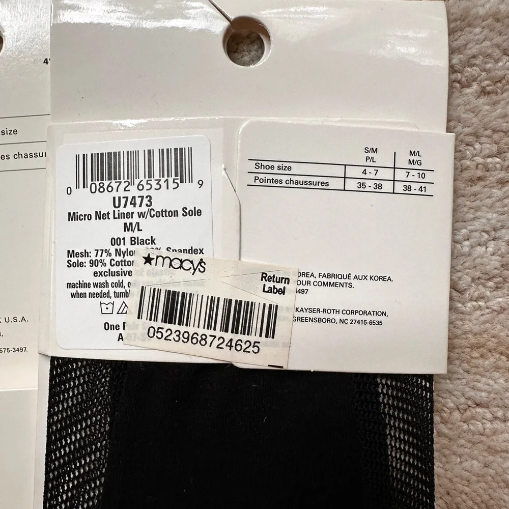 HUE No-Show Liner Socks Set of 3